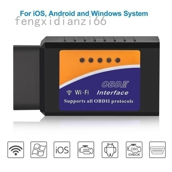 1 Bộ Máy Quét Mã Vạch Tự Động Wifi / / Bluetooth Elm 327 Obd2 Cho Xe Hơi