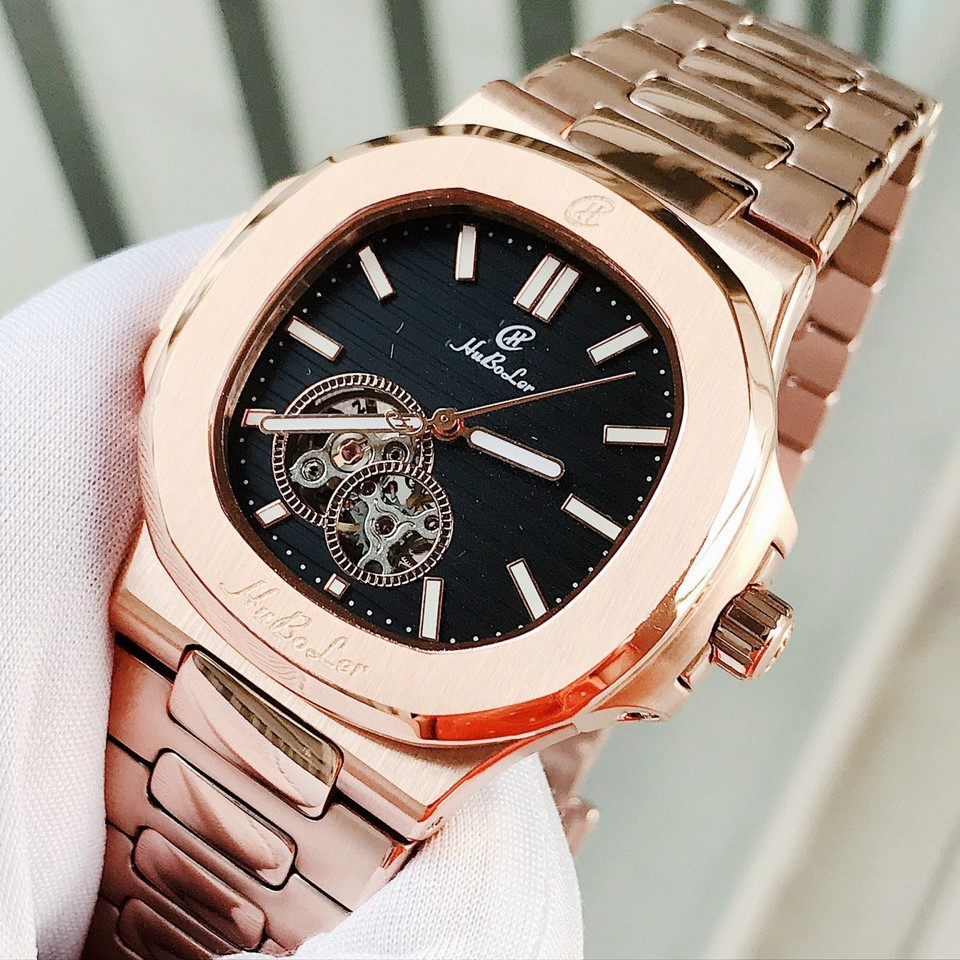 Đồng Hồ Nam Huboler Automatic Rose Gold Black 40mm Chính Hãng