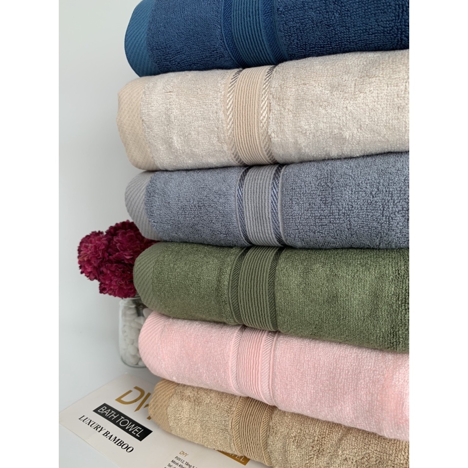 Khăn Tắm Sợi Tre Bamboo 60x120cm Cao Cấp, Quấn Người, Dày Dặn, Mềm Mại, Siêu Thấm Hút