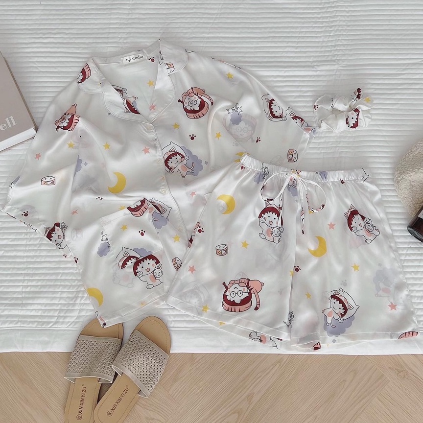 BST SEOUL || Bộ ngủ lụa Mango cánh dơi cực hot hit, bộ pijama lụa mango cánh dơi