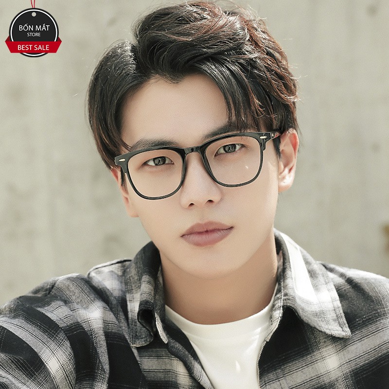 [Mã FARSSTGRE giảm 5K đơn bất kỳ] Gọng Kính Cận Nam Nữ Nhựa Dẻo Tr90 Form Vuông Lớn B054
