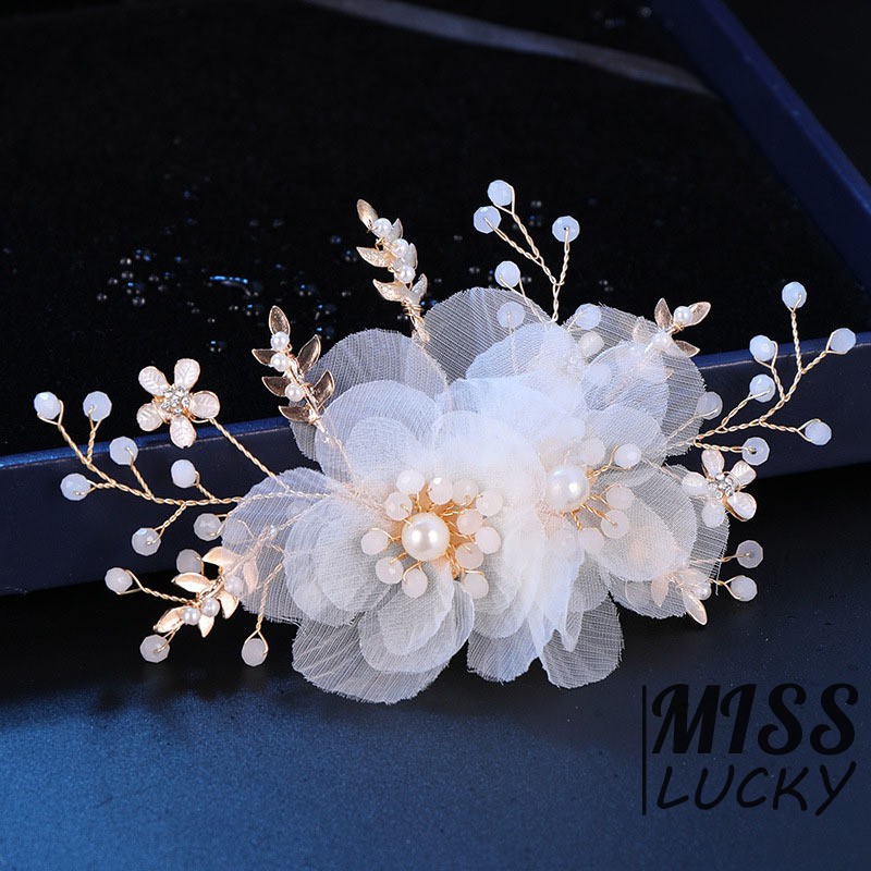 Kẹp tóc trang trí thanh lịch cho cô dâu