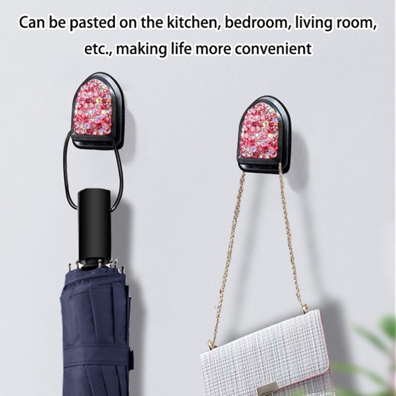 Set 2 Móc Treo Đồ Mini Tự Dính Gắn Sau Ghế Xe Hơi Hình Hoạt Hình