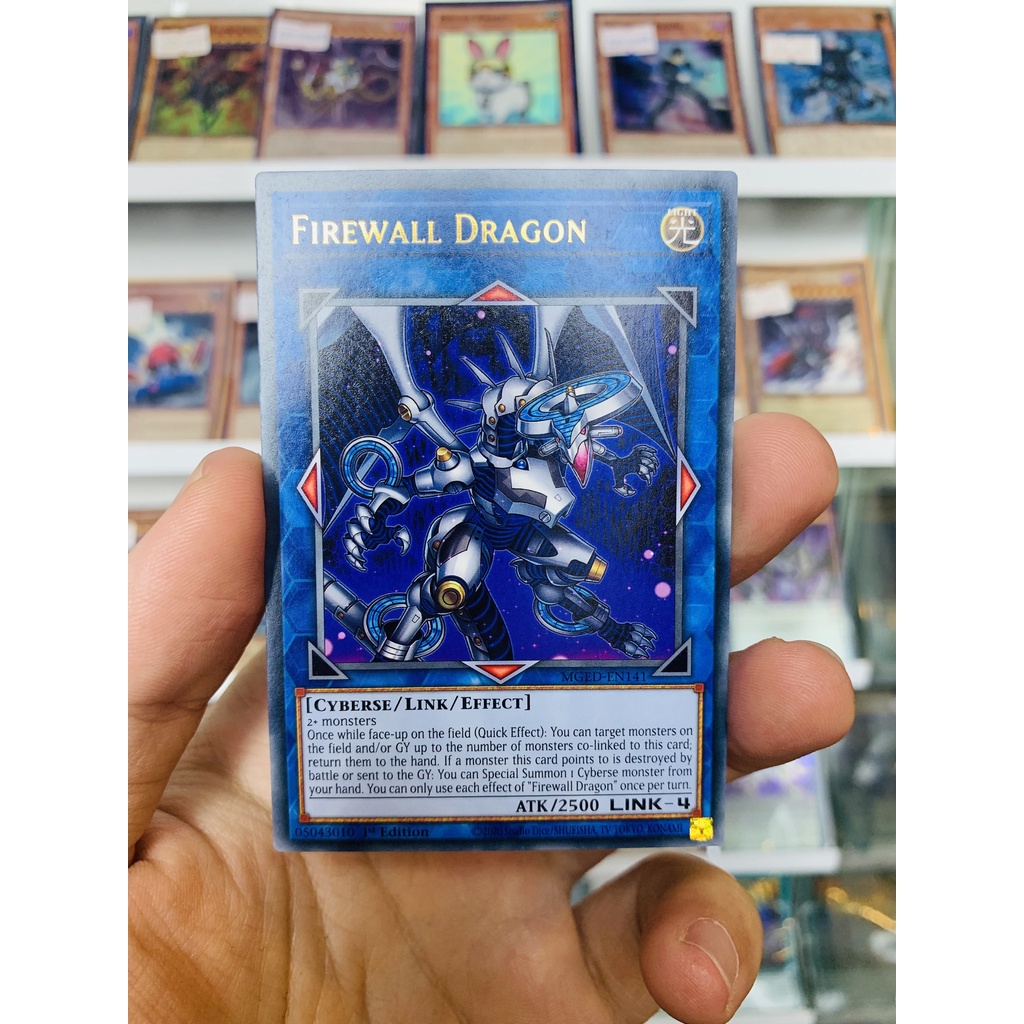Thẻ Bài Lẻ YugiOh! Mã MGED-EN141 - Firewall Dragon (Purple Alternate art) - Gold-Letter Rare - 1st Edition