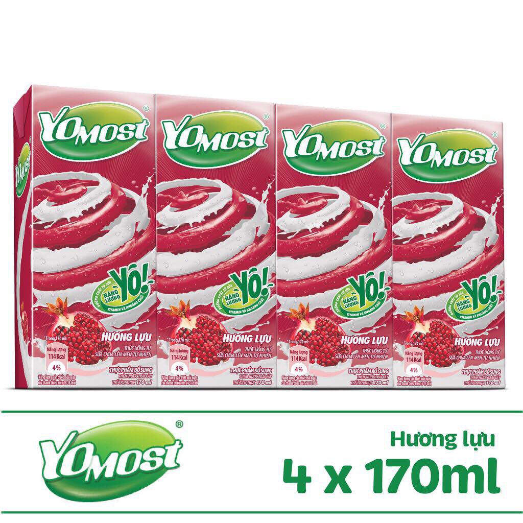 SỮA CHUA UỐNG YOMOST HƯƠNG LỰU 170ML