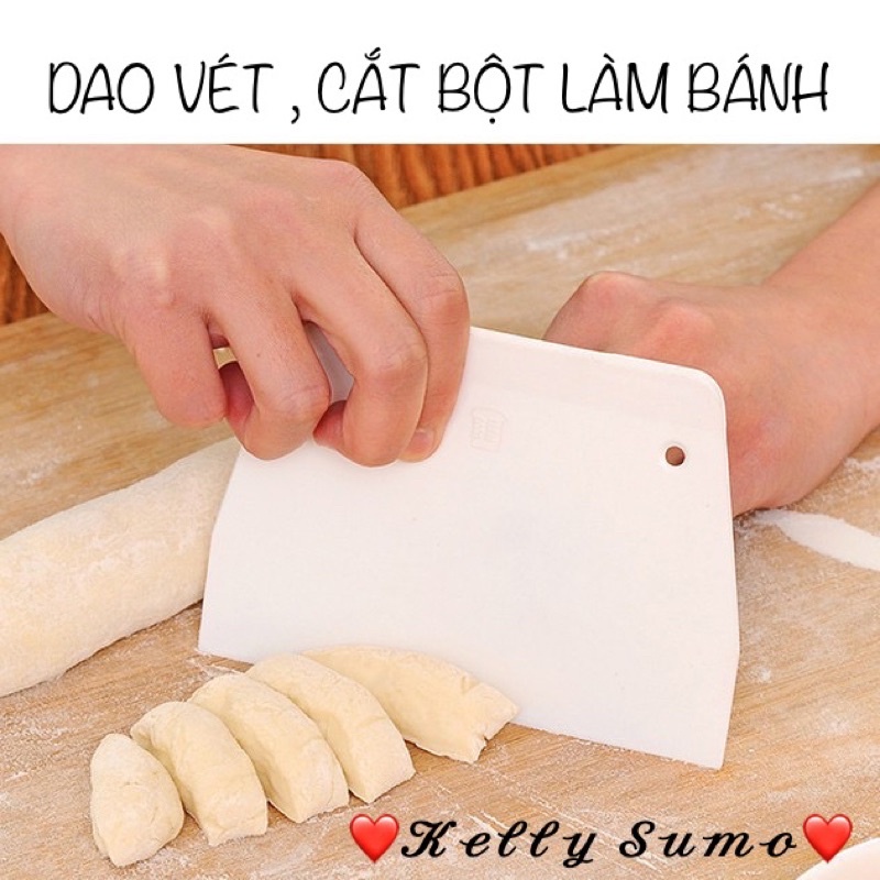 Dao vét, dao cắt bột làm bánh bằng nhựa