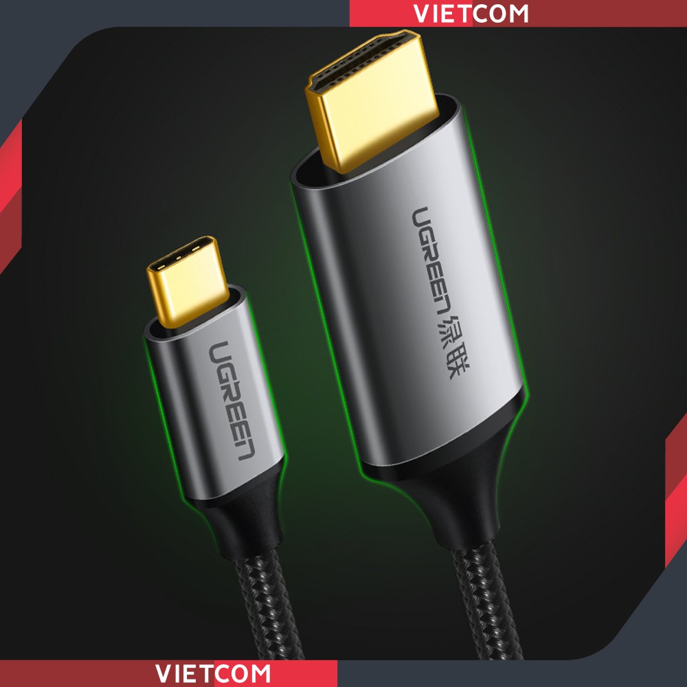 Cáp USB Type C To Hdmi Dài 1,5m, 2m Ugreen - Hỗ Trợ 3D,4K - Mã 50570, 50571- Bảo hành 18 tháng