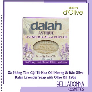[CHÍNH HÃNG] Xà Phòng Tắm Gội Từ Hoa Oải Hương & Dầu Olive Dalan Lavender Soap with Olive Oil 150g