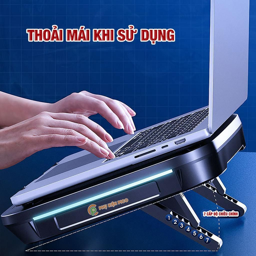 Quạt tản nhiệt laptop Memo FL08 tản khí nén turbo 2400RPM giảm nhiệt thực sự chuyên dụng cho máy tính đồ họa gaming