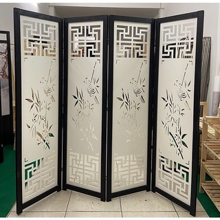 Vách bình phong gỗ ngăn phòng khách