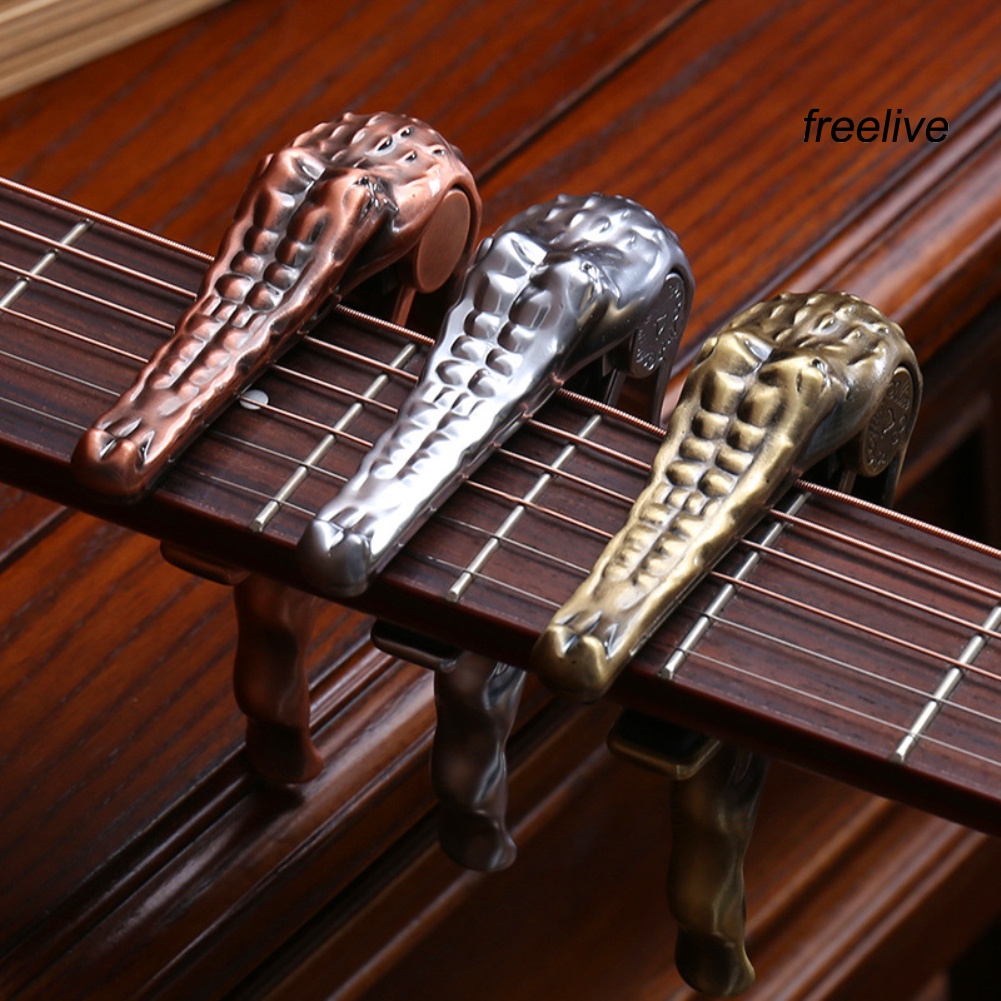 Kẹp Capo đàn Guitar bằng kim loại hình cá sấu