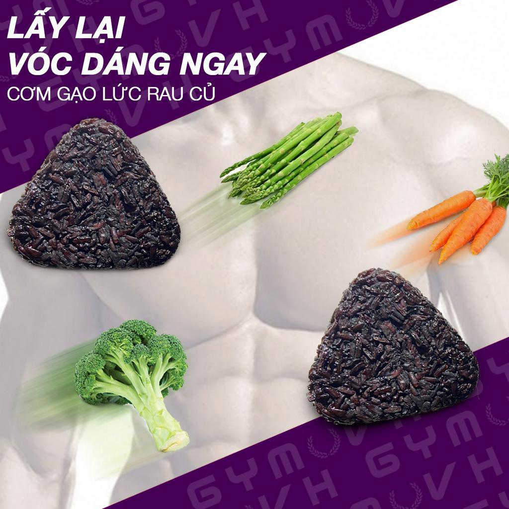 Cơm gạo lức ăn kiêng 200g kèm rau củ