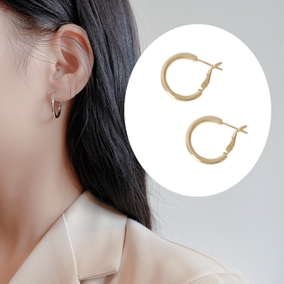 Hoa tai dạng tròn giản dị phong cách Hàn Quốc