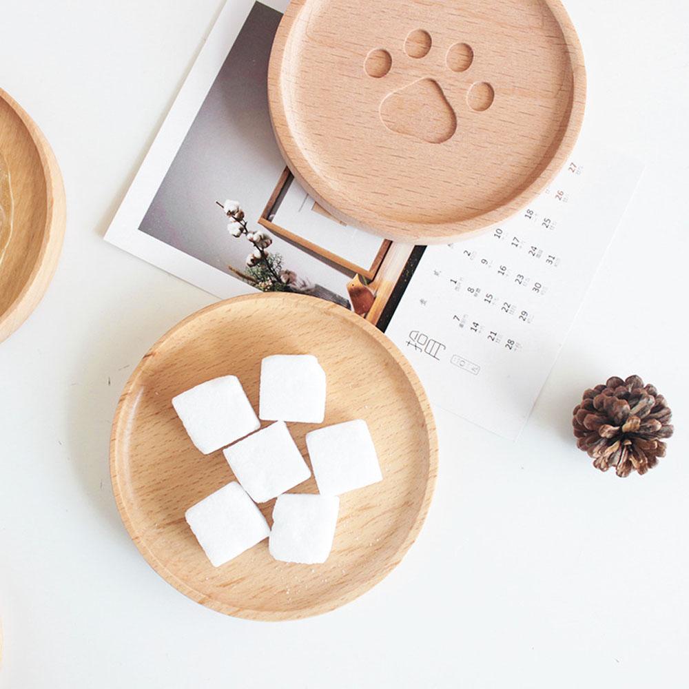 Đế Lót Ly Bằng Gỗ Hình Chân Mèo Chống Bỏng Tiện Dụng
