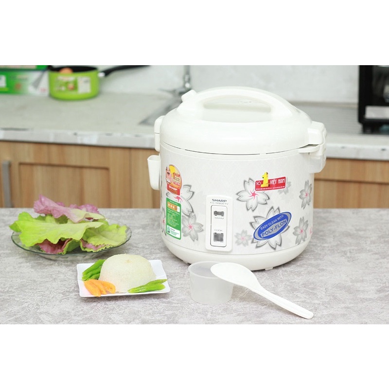 Nồi cơm điện Sharp 1.8 lít KS-N182ETV sản xuất thái lan NEW 100% hàng chính hãng