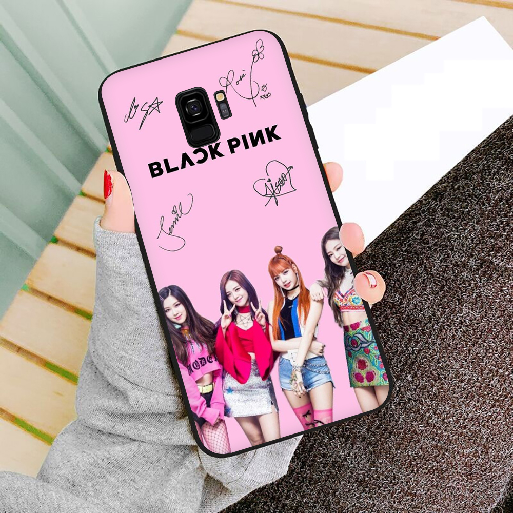 Ốp Điện Thoại Tpu Dẻo Màu Đen In Hình Nhóm Nhạc Hàn Quốc Blackpink Cho Samsung S7 S8 S9 S7 Edge S8 Plus