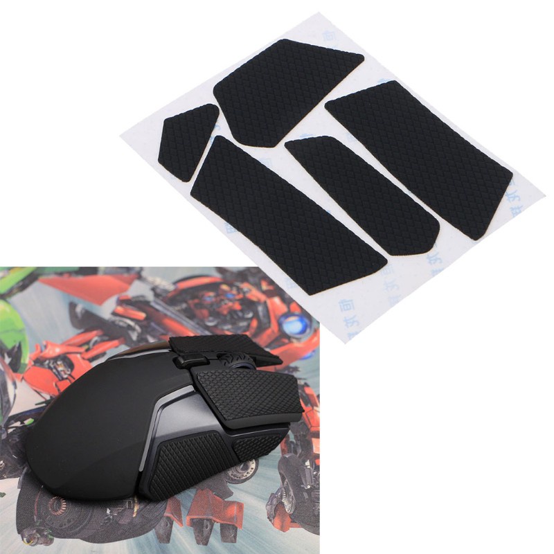 HSV Handmade Anti-Slip Gaming Mice Sticker Suck Sweat Ultra-thin Skin for Steel Series Rival 600 Wired Gaming Mouse 1 Set