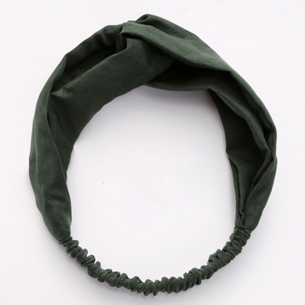 Băng đô buộc tóc trơn màu thắt kiểu nơ thanh lịch tinh tế