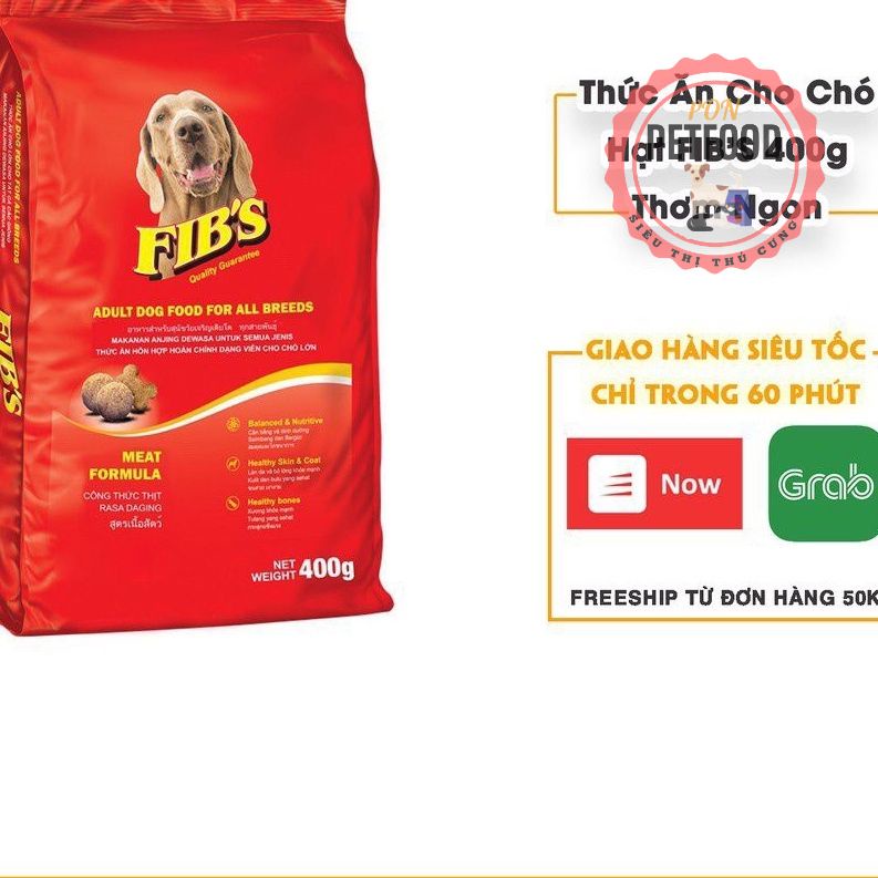 Thức ăn cho chó trưởng thành Ganador Fib's 400 gram