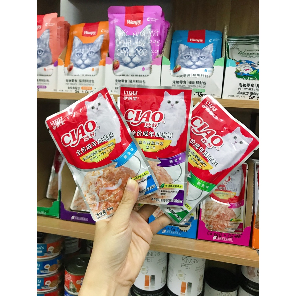 COMBO 24 GÓI PATE CHO MÈO MIX VỊ (joyneco, meowcat, ciao, nekko, happy, snappy)