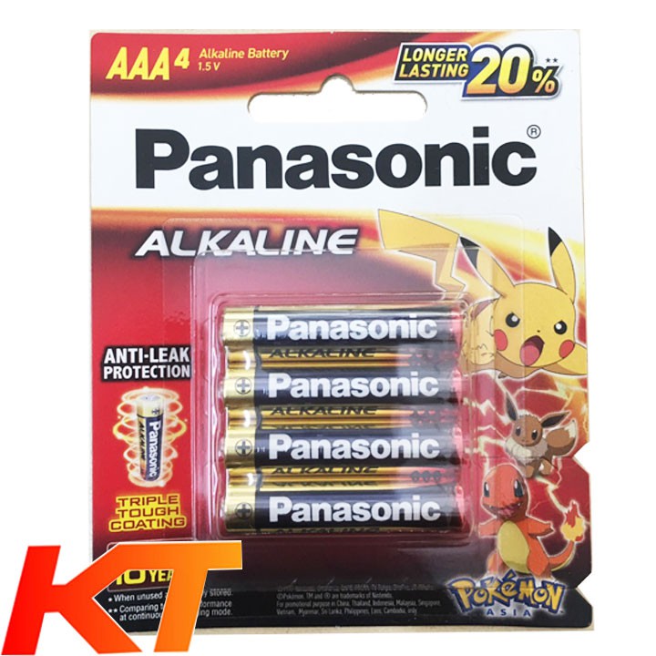 VỈ 4 VIÊN PIN AAA PANASONIC ALKALINE LR03T-4B CHÍNH HÃNG.