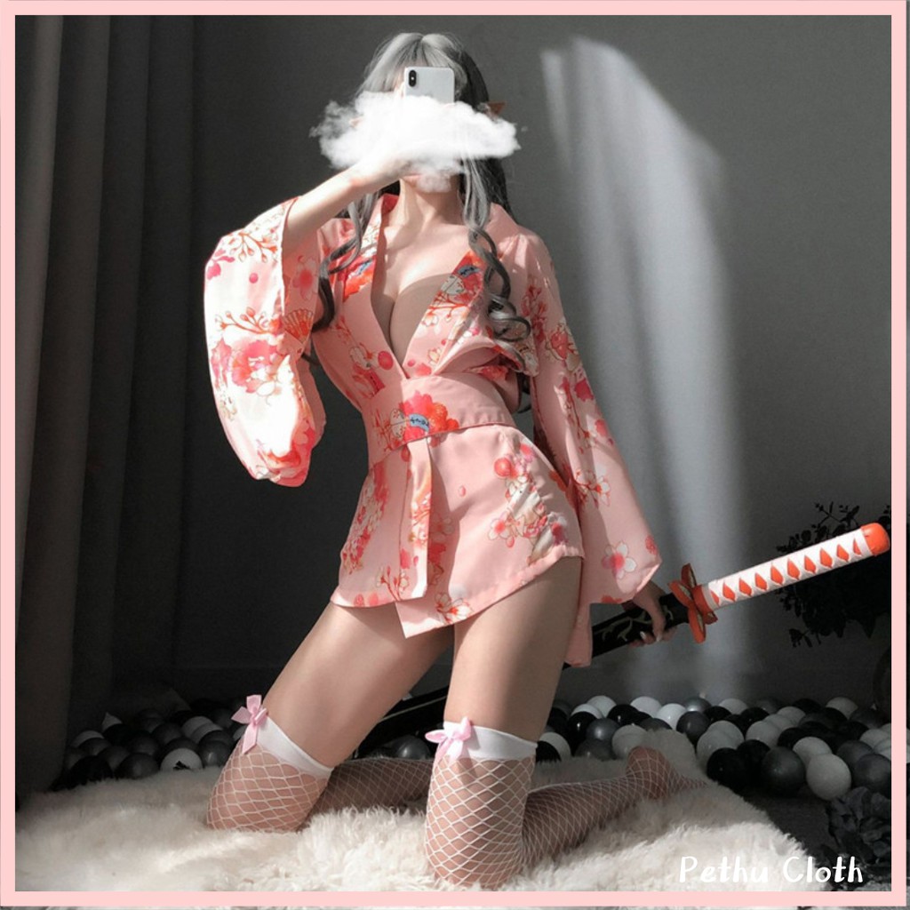 （Q1,HCM)❤️ kimono Sexy❤️Nhật bản ngủ Đồ lót định hình bộ Quần lót nữ--không Socks Freesize 40-65kg--003 | BigBuy360 - bigbuy360.vn