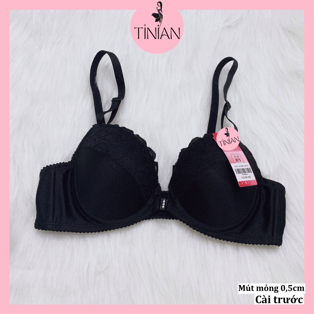 Áo lót bigsize cài trước đệm mỏng TINIAN có gọng nâng ngực cao cấp Belle