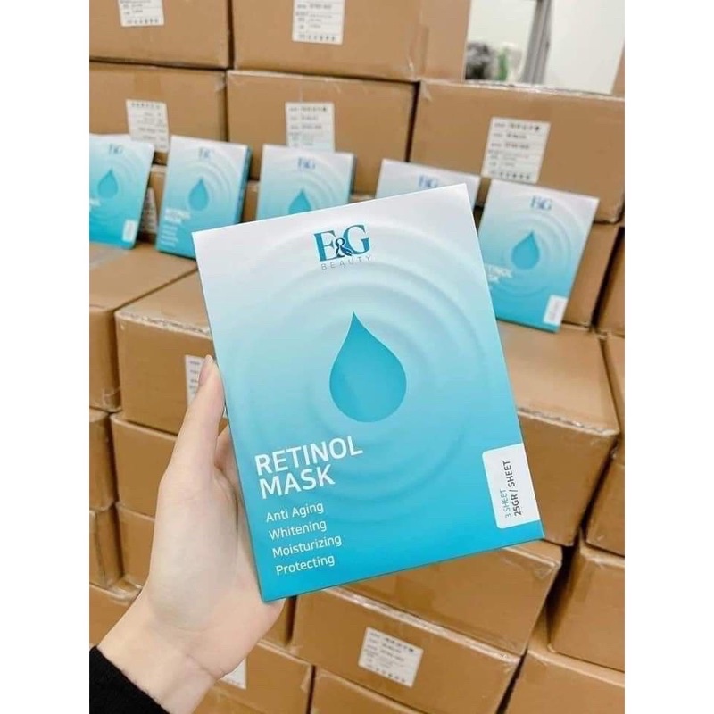 MẶT NẠ RETINOL E&G( FREE SHIP) Hộp 3 miếng.