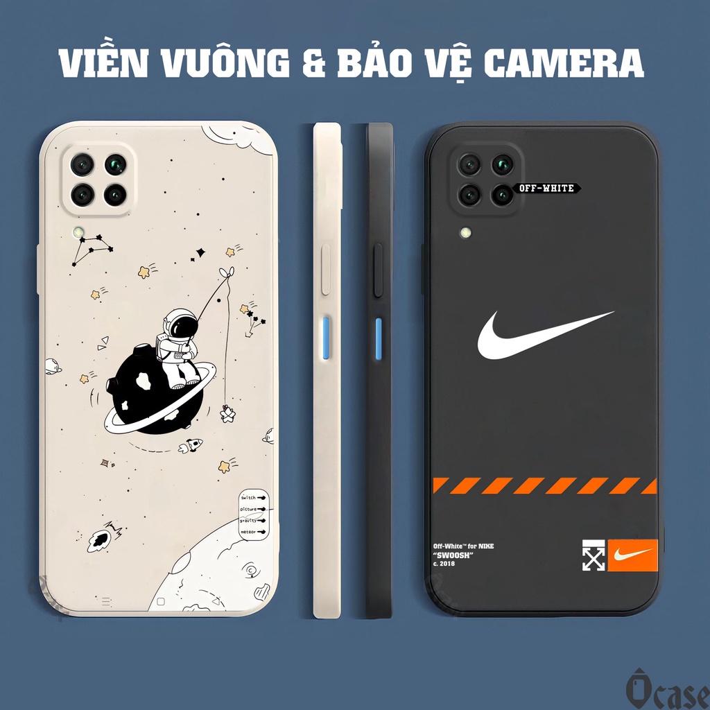 Ốp lưng Huawei Nova 6 SE / Nova 7i / P40 Lite in hình Nasa L.V vũ trụ và N.I.K.E cạnh viền vuông có bảo vệ camera