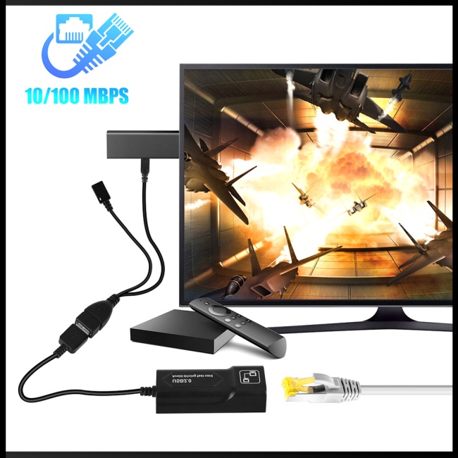 Bộ Chuyển Đổi Usb Kết Nối Mạng Lan Ethernet Tương Thích Với Amazon Fire Tv 3 / Stick Gen 2 / 2