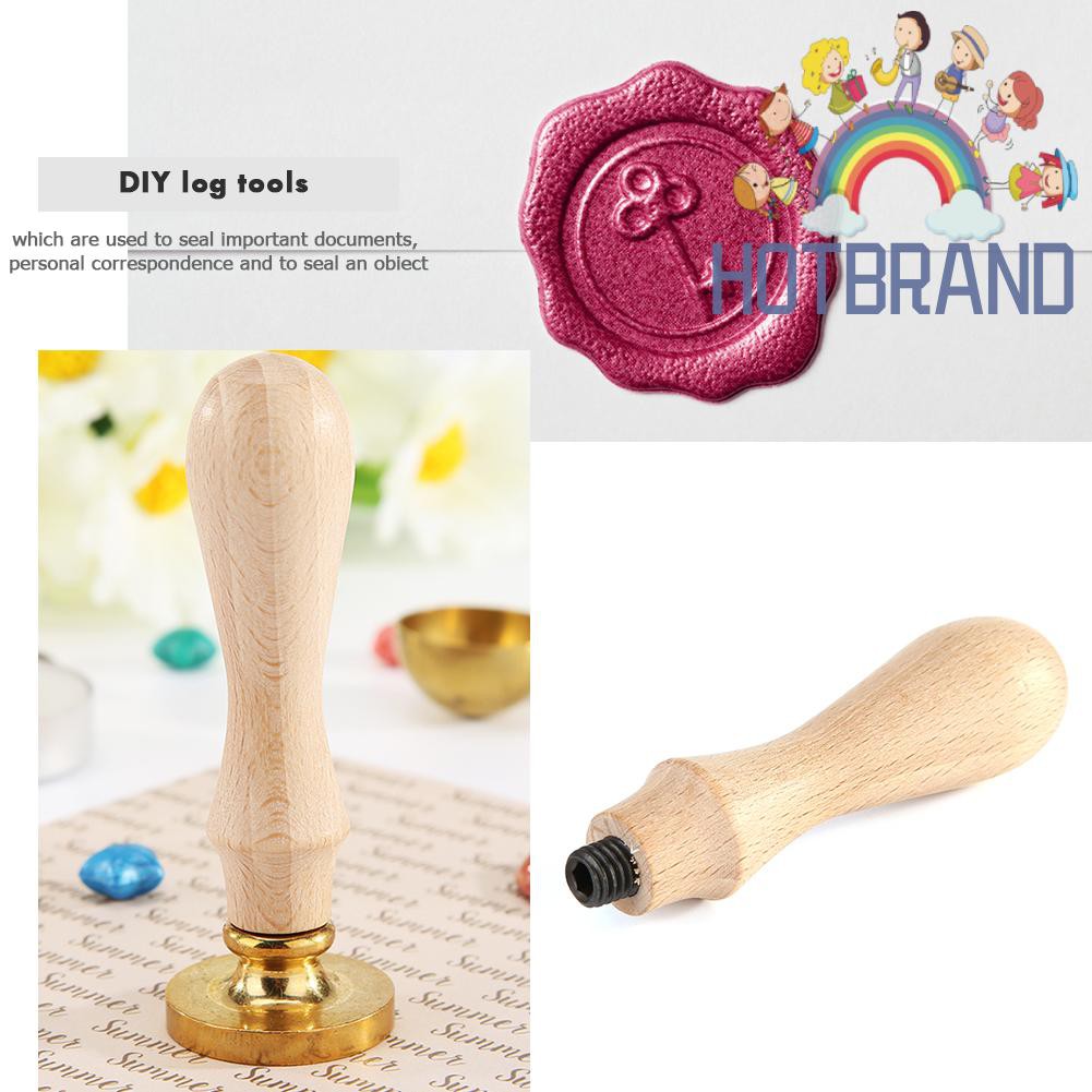 Tay cầm con dấu gỗ phong cách retro độc đáo