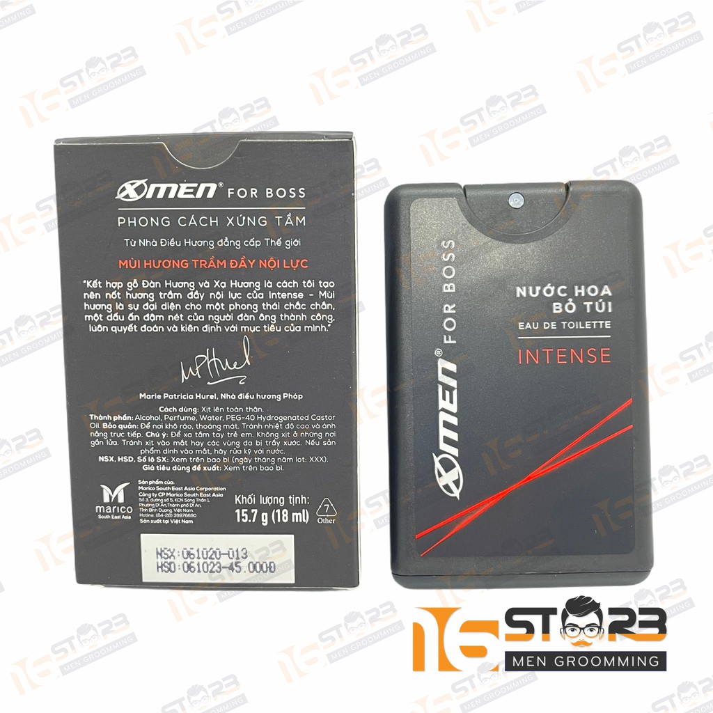 [Chính Hãng 100%] Nước Hoa Bỏ Túi Mini Xmen For Boss Intense/Motion 18ml | Thế Giới Skin Care