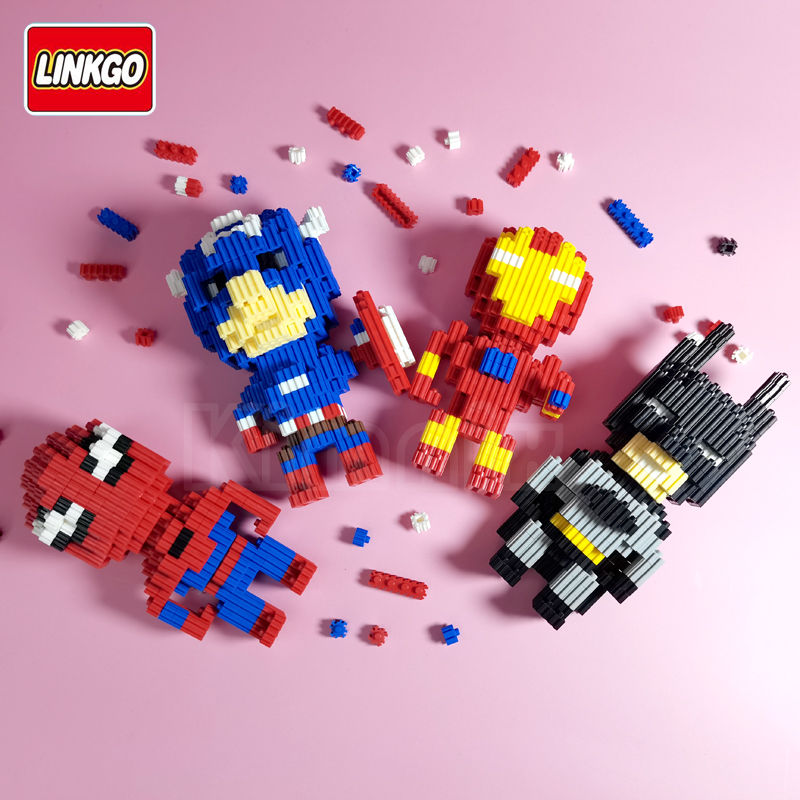 Mô Hình Đồ Chơi Lắp Ráp Lego Nhân Vật Siêu Anh Hùng Marvel Batman Captain America Spiderman Iron Man Naruto