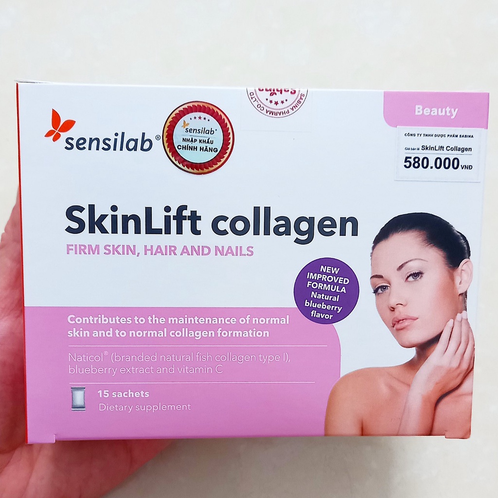 Skinlift Collagen hộp 15 gói. Bổ sung colagen giúp đẹp da, làm chậm quá trình lão hóa ( Hàng chính hãng)