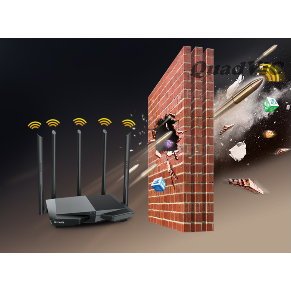 Router và Repeater đa năng Bộ Phát Wifi AC7 Tenda 1200 Mbs Dual Band 2.4Ghz và 5 Ghz 5 Râu Xuyên Tường + Dây Nguồn N168 | BigBuy360 - bigbuy360.vn