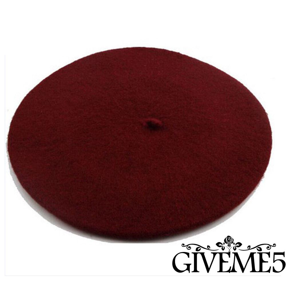 Mũ Beret Len Màu Trơn Phong Cách Pháp Cho Nữ (11 Màu)