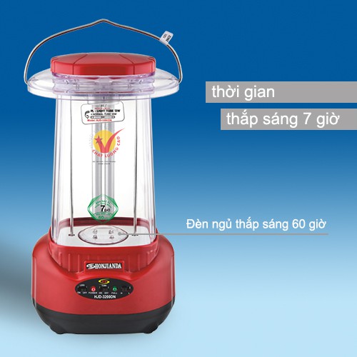 ĐÈN SẠC CHIẾU SÁNG KHẨN CẤP HONJIANDA HJD-3200 (loại có đèn ngủ)