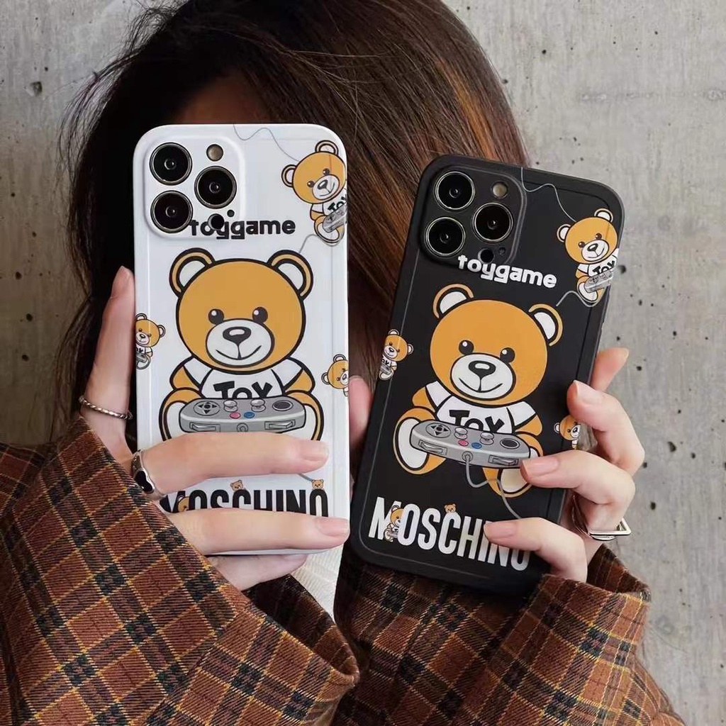 Ốp điện thoại in hình gấu thích hợp cho iPhone 13 Pro Max 13 13pro 11 Pro Max 11 X XS XR XsMAX 12Pro 12 ProMax