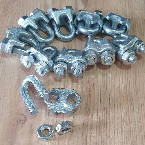 2 Con Ốc Siết Cáp Thép Loại Lớn Siết Sợi Cáp Đường Kính 10mm đến 12mm