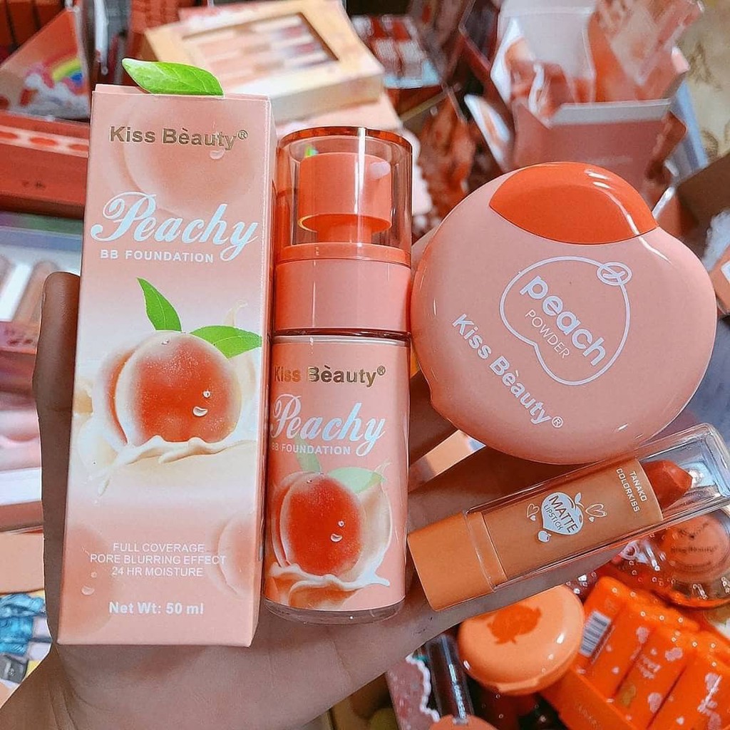 Sét mỹ phẩm trang điểm 6 món tone cam Peachy | BigBuy360 - bigbuy360.vn