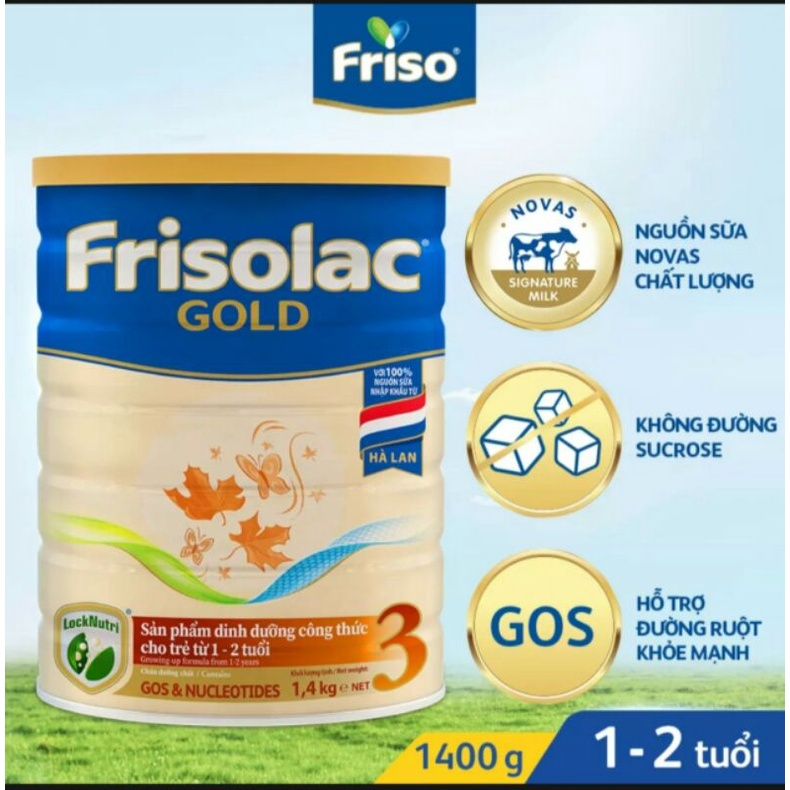 (Mẫu mới) Sữa bột Frisolac Gold 3 1.4kg