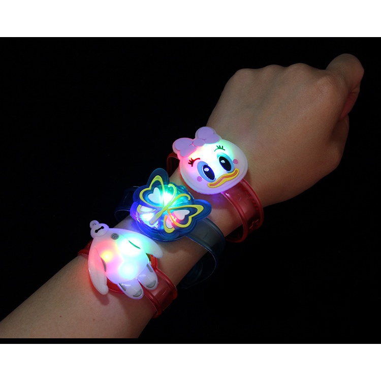 Vòng đeo tay có đèn LED phát sáng nhiều hình, phụ kiện thời trang đồ chơi đeo tay sáng tạo cho bé  E859