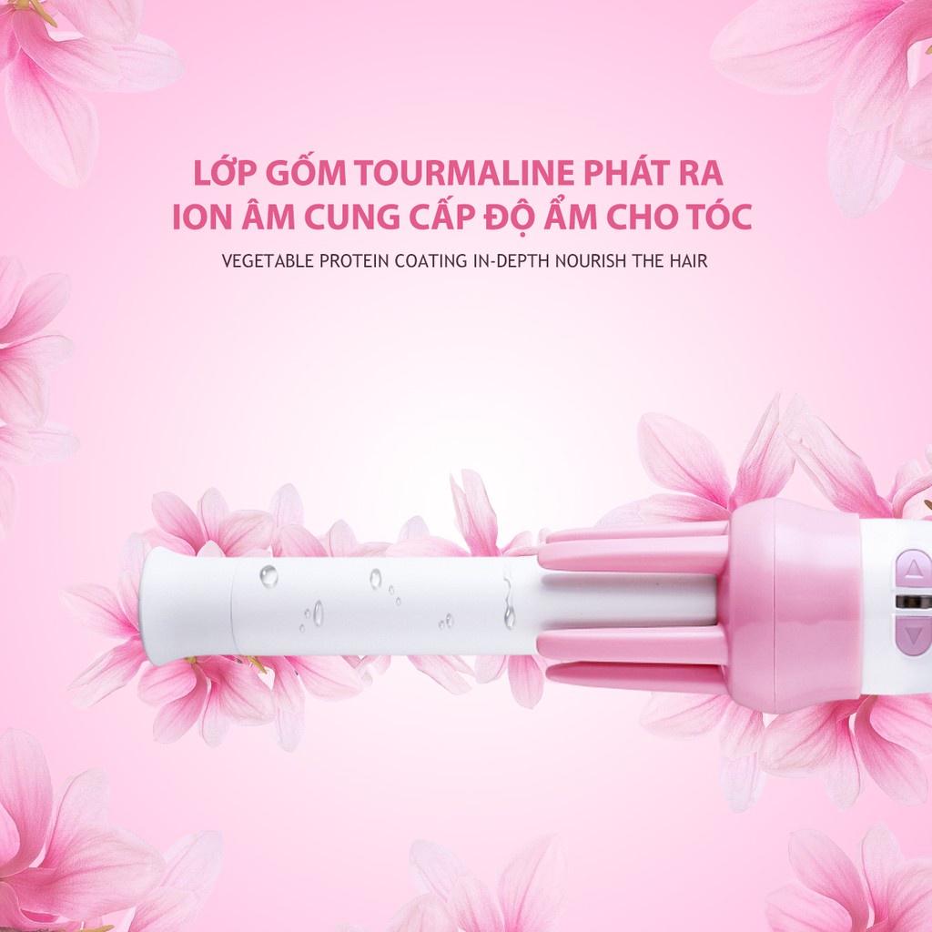 Máy uốn tóc xoăn xoay tự động 360 GDBTHN, máy làm tóc uốn xoăn tự động
