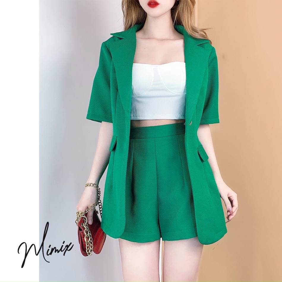 Set áo vest nữ ngắn kèm lót với 4 màu xinh xắn, tôn da dành cho các nàng đi chơi, đi làm vô cùng sang chảnh