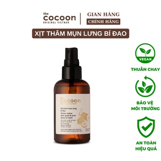 Xịt thâm mụn lưng bí đao Cocoon giúp mờ thâm giảm mụn cơ thể 140ml