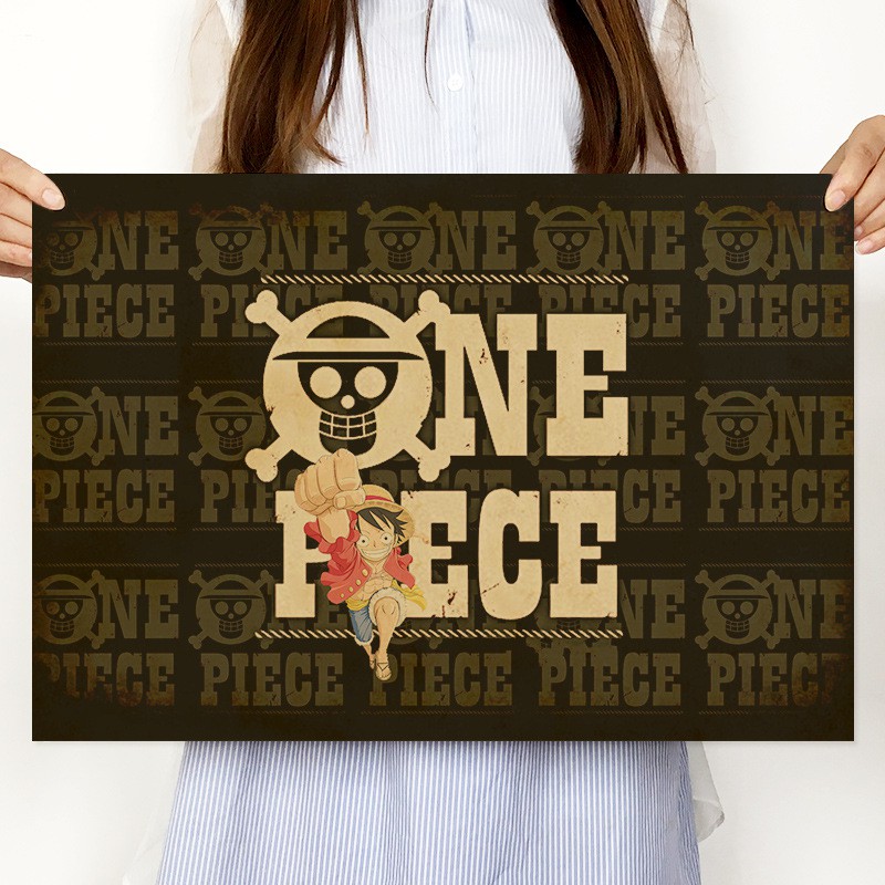 Poster One Piece băng mũ rơm Luffy - Poster One Piece Dán Tường, Bản đồ OnePiece