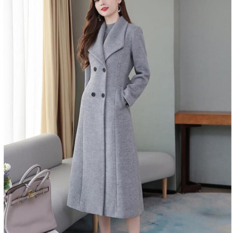 Áo Dạ Dáng Dài Cổ Bẻ Túi Chéo Hai Lớp Siêu Ấm - Áo Khoác Dài Siêu Ấm Cao Cấp Quảng Châu | BigBuy360 - bigbuy360.vn