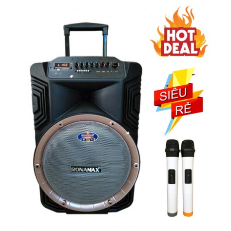Loa kéo karaoke Ronamax B15A,bass 4 tấc, 600W