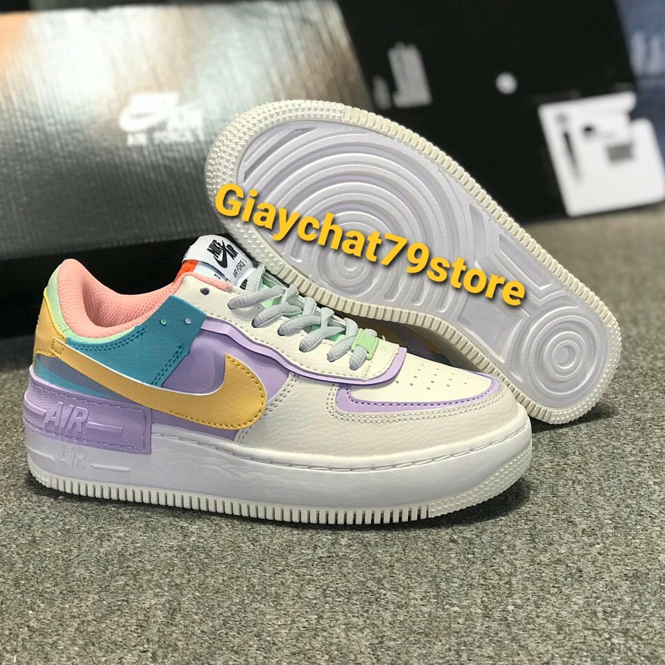 Giày Nike Air Force 1 Shadow Pale Ivory Women - CI0919-101 (White/ Multi) [Chính Hãng Auth - FullBox] - Giaychat79store