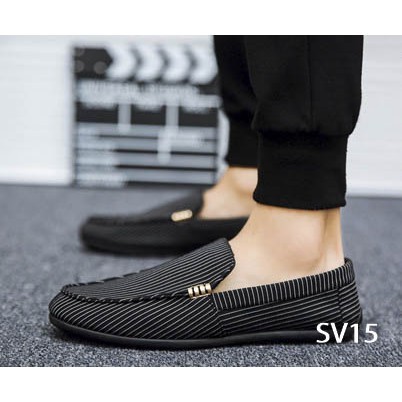 [ SIÊU HOT] Giày Lười Nam Cao Cấp Phong Cách Hàn Quốc - Màu Đen SV15 | BigBuy360 - bigbuy360.vn